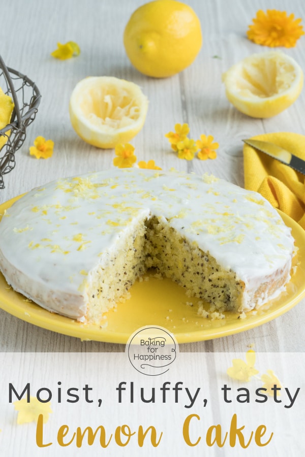 This moist lemon poppy seed cake is incredible for the whole family! It becomes wonderfully moist, fluffy & refreshing.