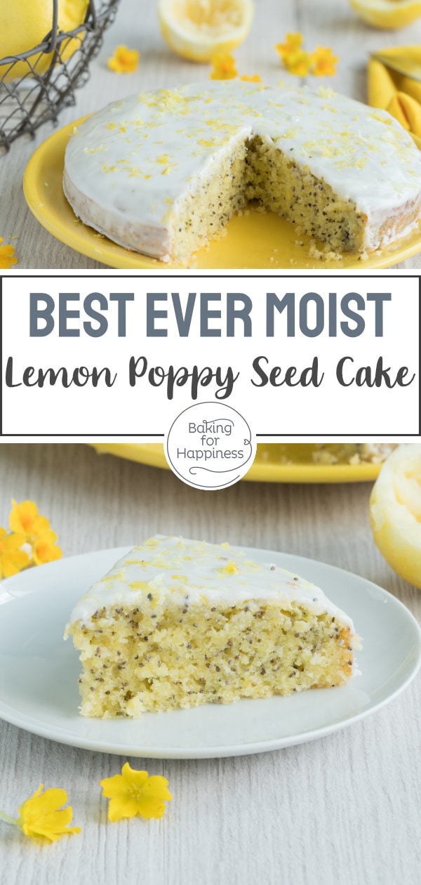 This moist lemon poppy seed cake is incredible for the whole family! It becomes wonderfully moist, fluffy & refreshing.