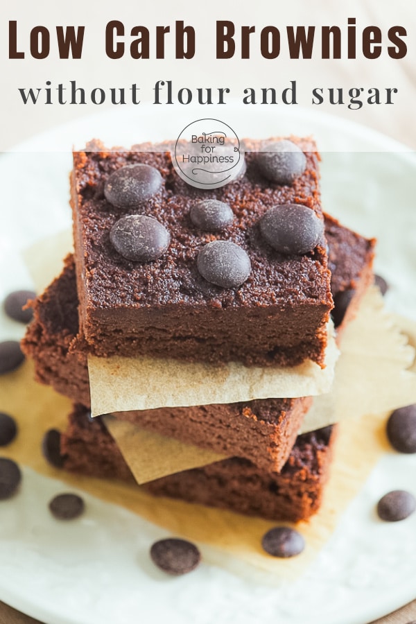 This low carb brownie recipe is easy to make. With the delicious brownies without flour and sugar, certainly, no one misses carbohydrates!