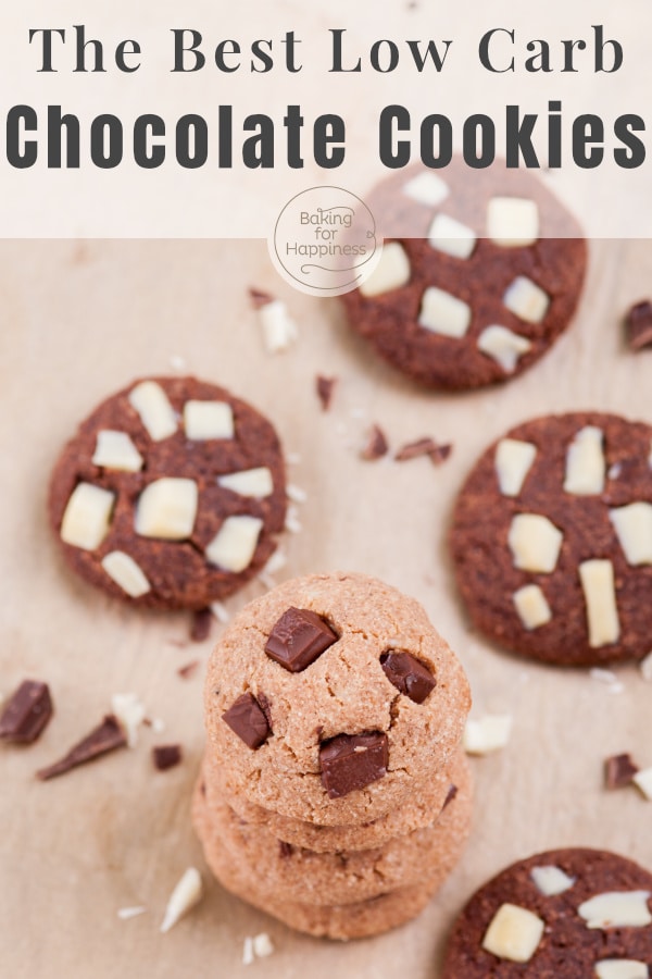 Wonderfully soft, delicious low carb chocolate chip cookies without sugar and flour that don't taste like giving up!