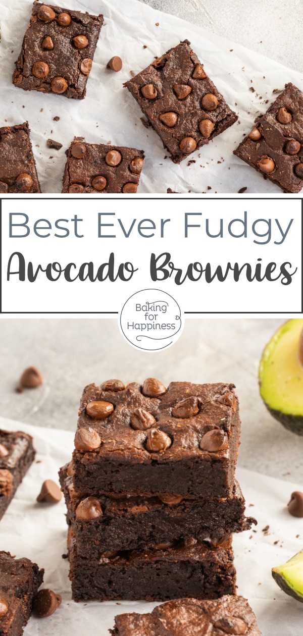These flourless & fudgy avocado brownies are simply delicious. Unbelievable how great brownies with avocado can taste!