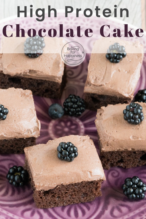 This high protein chocolate cake has super nutritional values. The perfect fitness cake with protein powder.