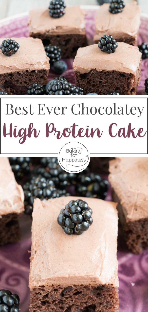 This high protein chocolate cake has super nutritional values. The perfect fitness cake with protein powder.