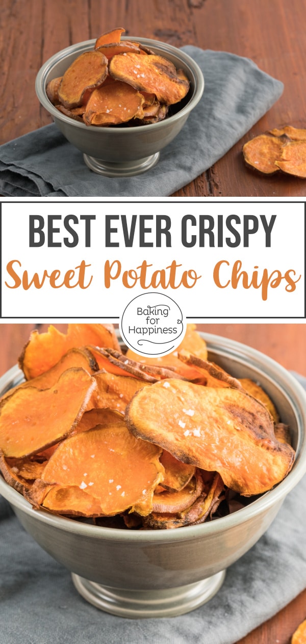 With this recipe for healthy crispy sweet potato chips from the oven, you have a great alternative to regular fried potato chips.