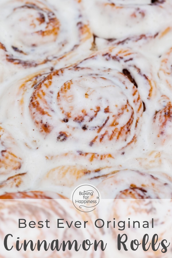 Great, original cinnamon rolls with cream cheese frosting: brilliantly soft, fluffy and sinfully delicious!