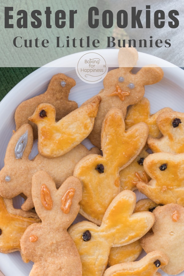 Great recipe for easy Easter bunny cookies. With this great shortbread, bunny baking is also a lot of fun for kids!