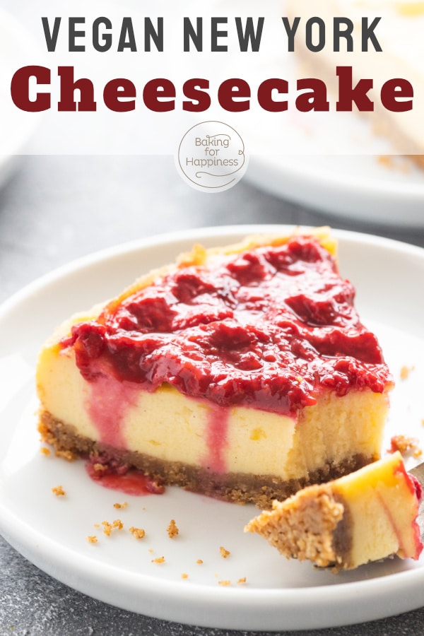 This recipe makes the vegan New York Cheesecake extremely delicious. Without tofu, cashew and Co. It is in no way inferior to the classic.