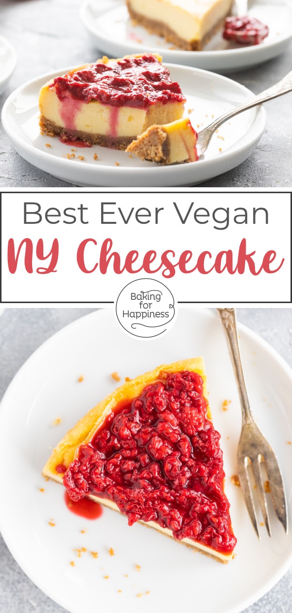 This recipe makes the vegan New York Cheesecake extremely delicious. Without tofu, cashew and Co. It is in no way inferior to the classic.