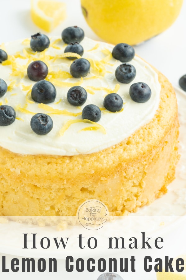 Delicious lemon coconut cake with yogurt that always hits the spot. It is super quick to make and wonderfully moist. Keeps for several days.