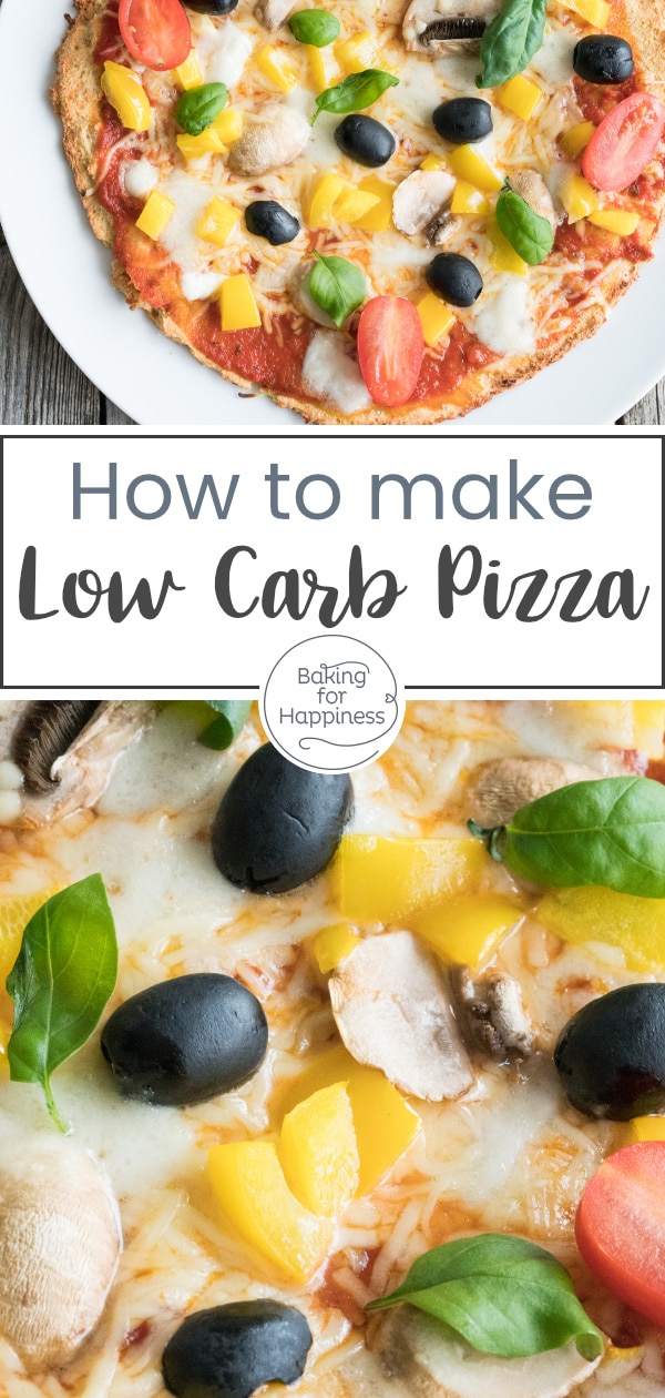 Recipe for a delicious low carb pizza zucchini pizza without flour. Extremely low in carbohydrates and delicious!