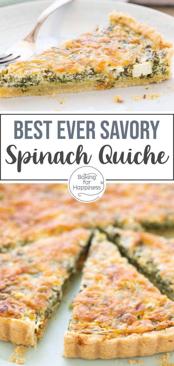 An easy, heavenly spinach quiche with feta cheese that's easy to prepare - and the whole family will love it - I promise!