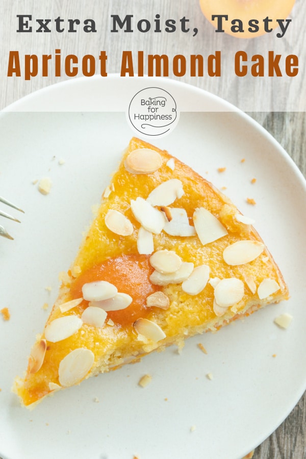 An extra moist apricot almond cake tastes great with fresh and preserved fruit. One of grandma's classics that everyone loves to eat!