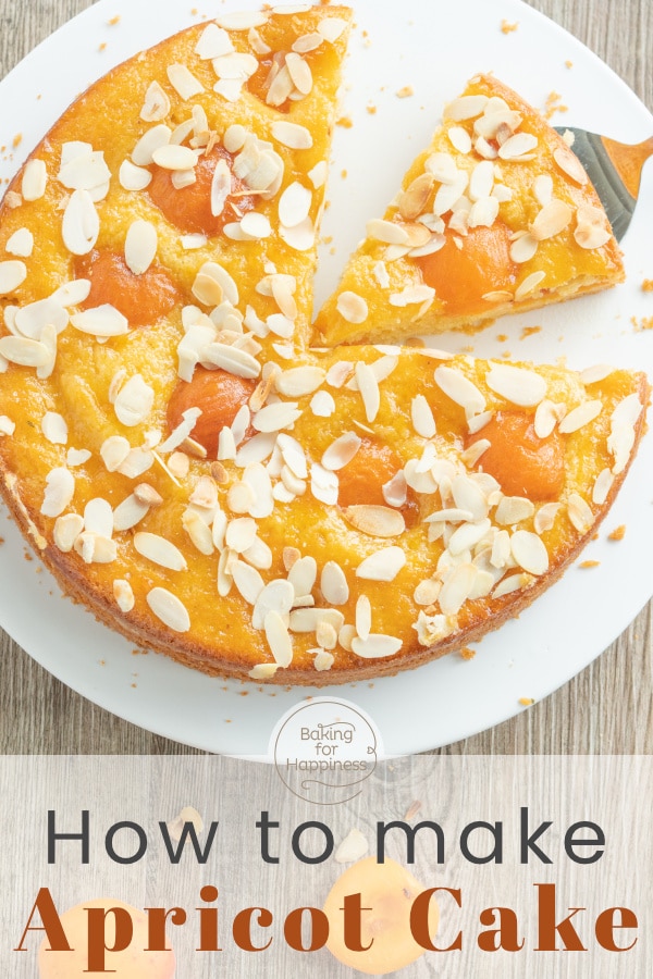 An extra moist apricot almond cake tastes great with fresh and preserved fruit. One of grandma's classics that everyone loves to eat!