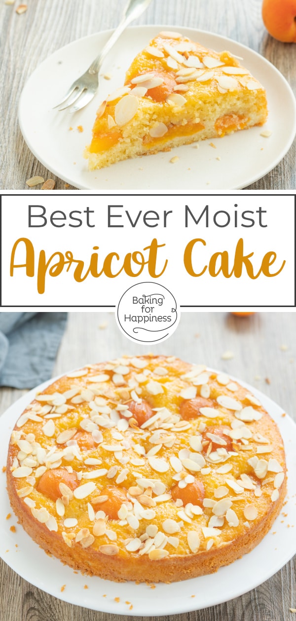 An extra moist apricot almond cake tastes great with fresh and preserved fruit. One of grandma's classics that everyone loves to eat!