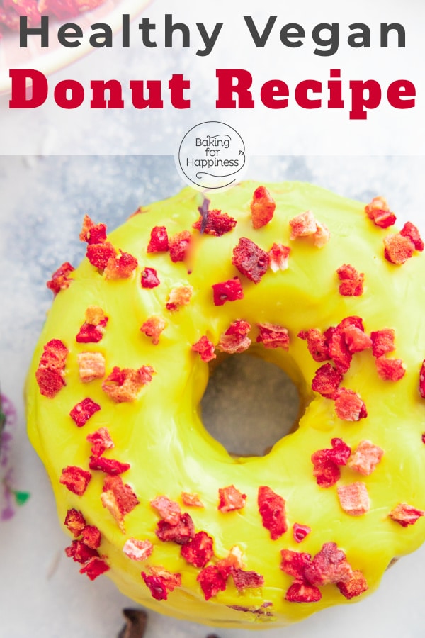 Vegan, sugar-free and healthy donuts that turn out really delicious. Naturally colored, without frying, egg, or milk.