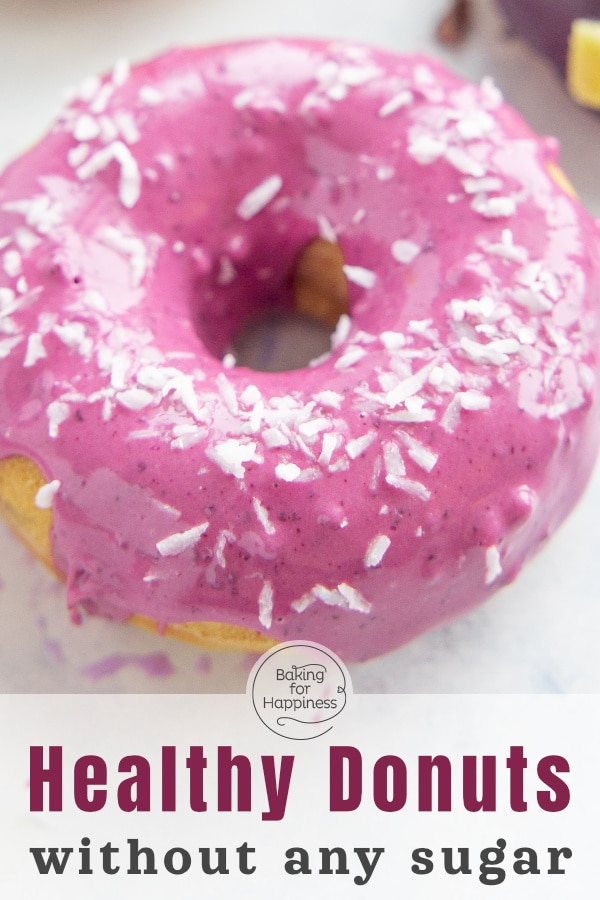 Vegan, sugar-free and healthy donuts that turn out really delicious. Naturally colored, without frying, egg, or milk.
