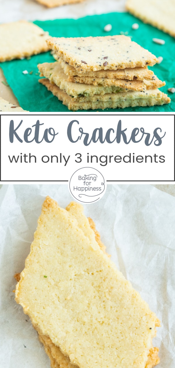 Easy and quick to make, very variable and delicious: These keto crackers without flour, yeast, gluten and Co. are the perfect low carb snack.