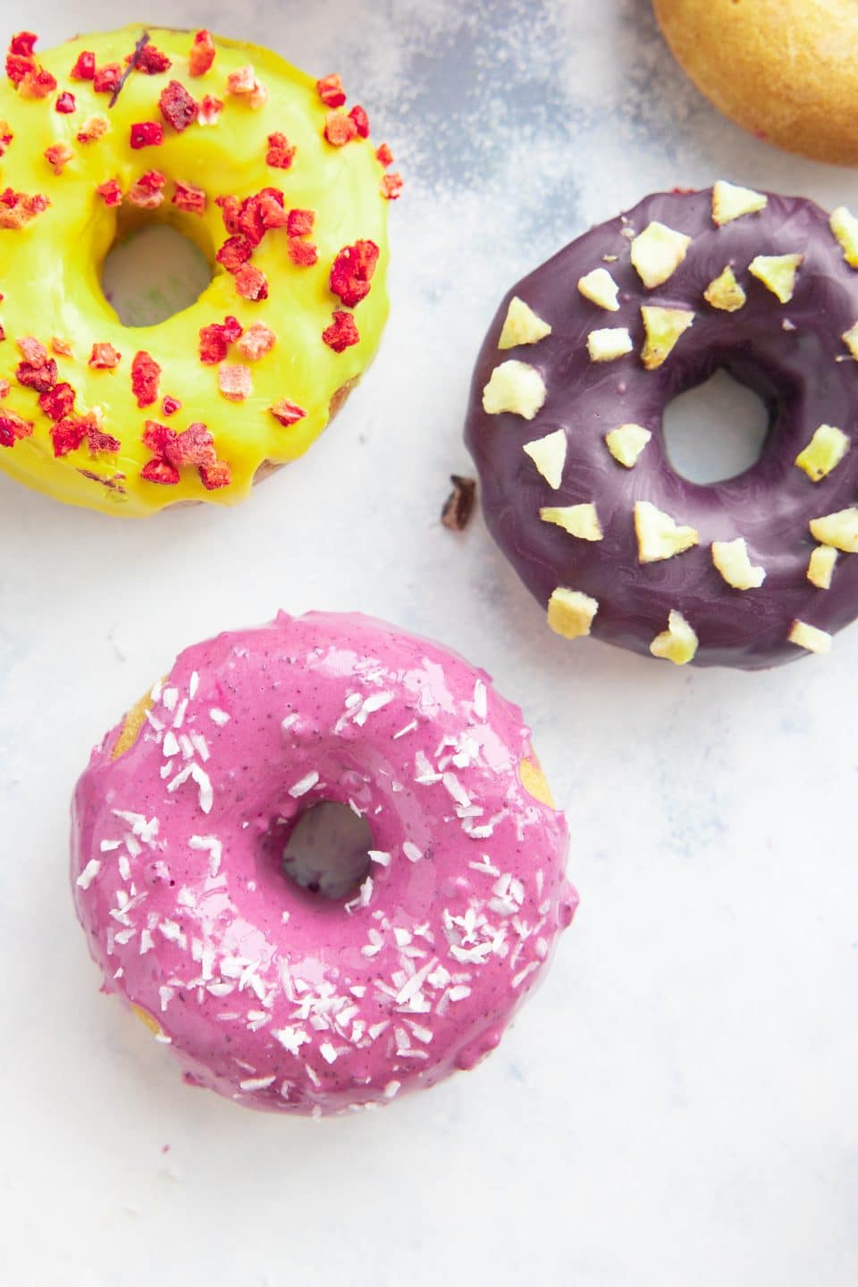 Delicious Donut Recipe with Natural Food Coloring Powder