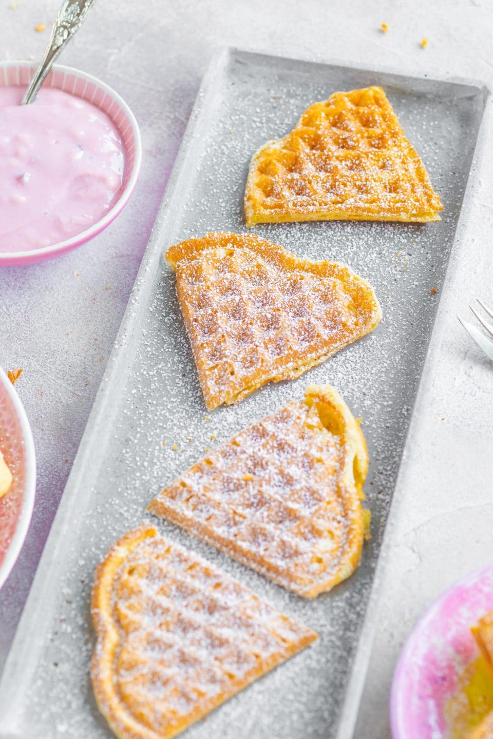 Waffles with Vanilla Yogurt