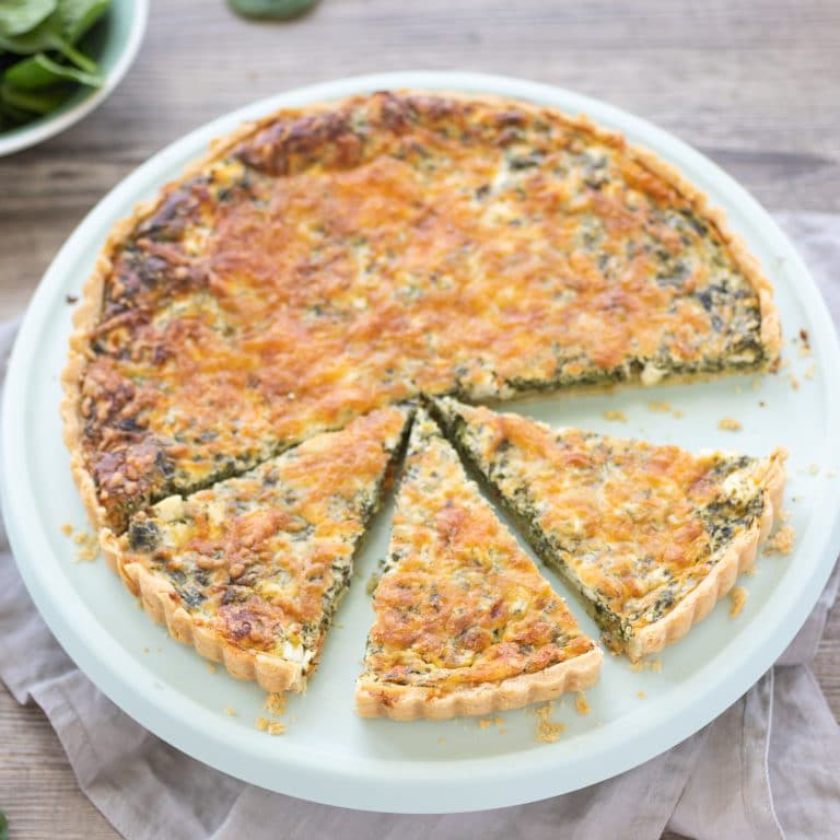 Spinach Quiche with Feta Cheese