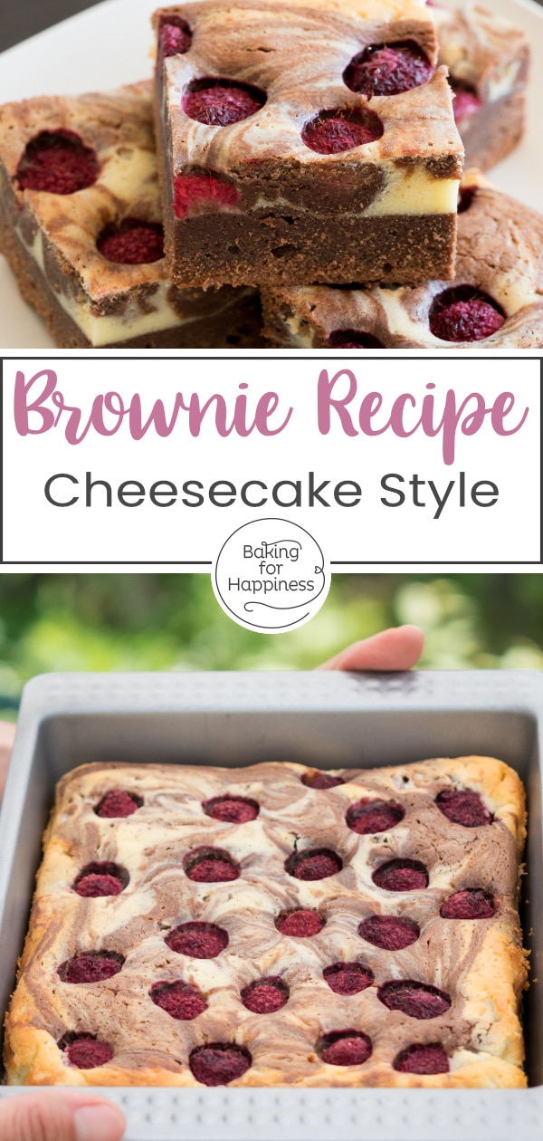 These cheesecake brownies with raspberries are the perfect blend of chocolate cake and cream cheese: Super chocolatey and creamy!