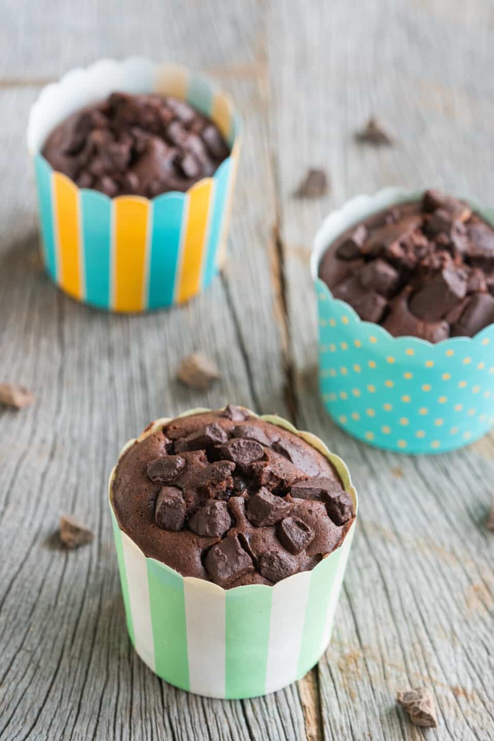 Easy moist chocolate muffins