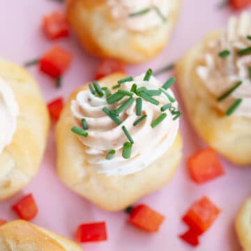 Savory Profiteroles with Cream Cheese Filling