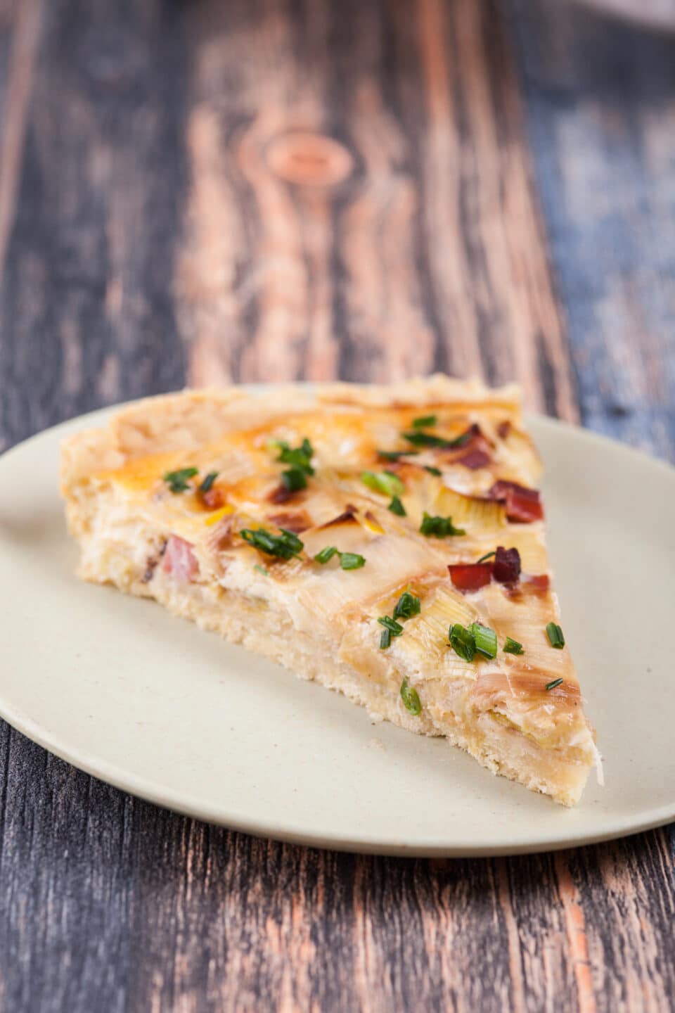 Easy Quiche with Leek and Bacon