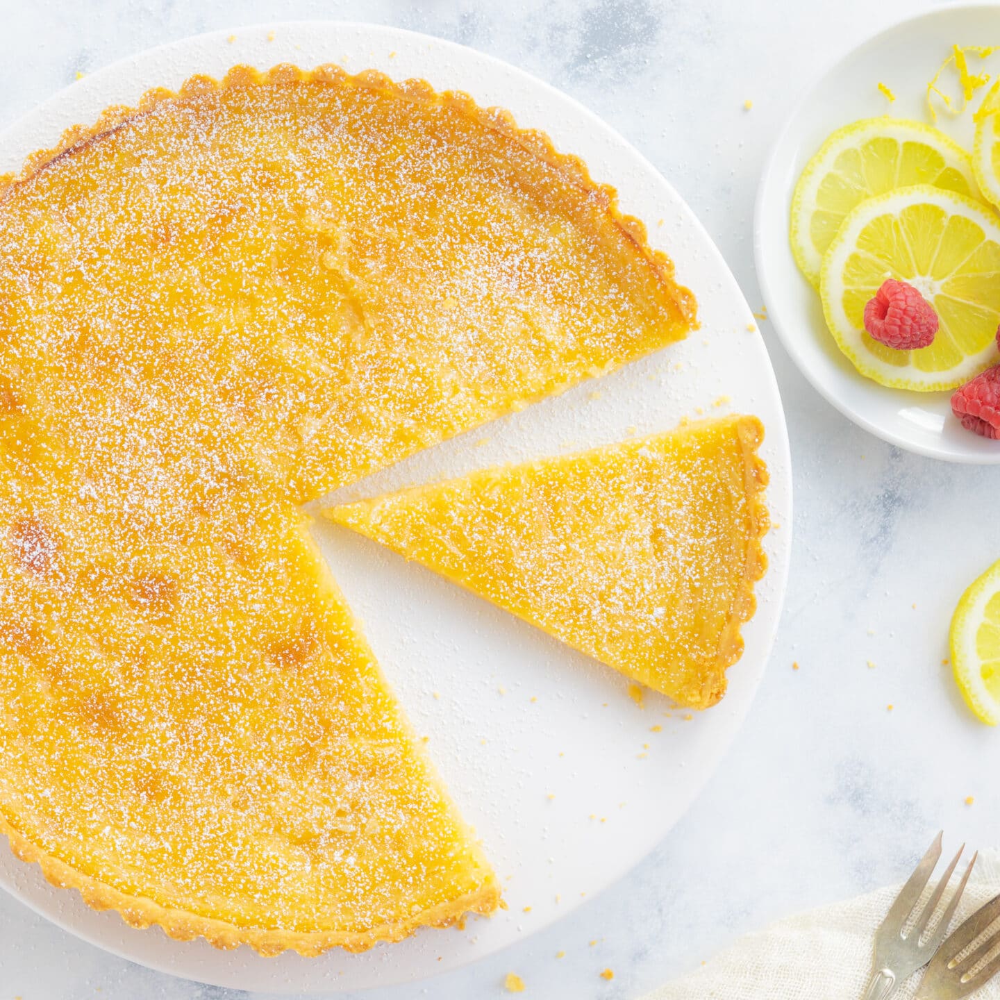 French Lemon Tart (Tarte au Citron) | Baking for Happiness