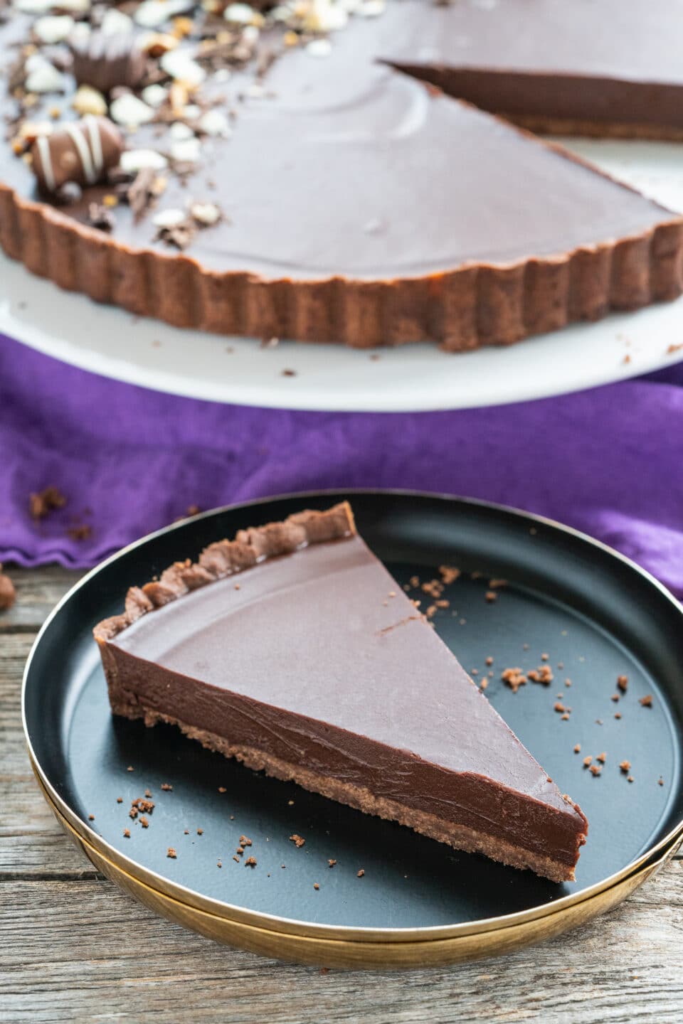 Tart with Chocolate and Decorations