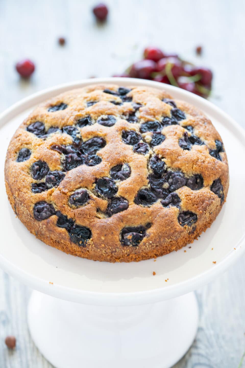 Cherry cake with nuts2