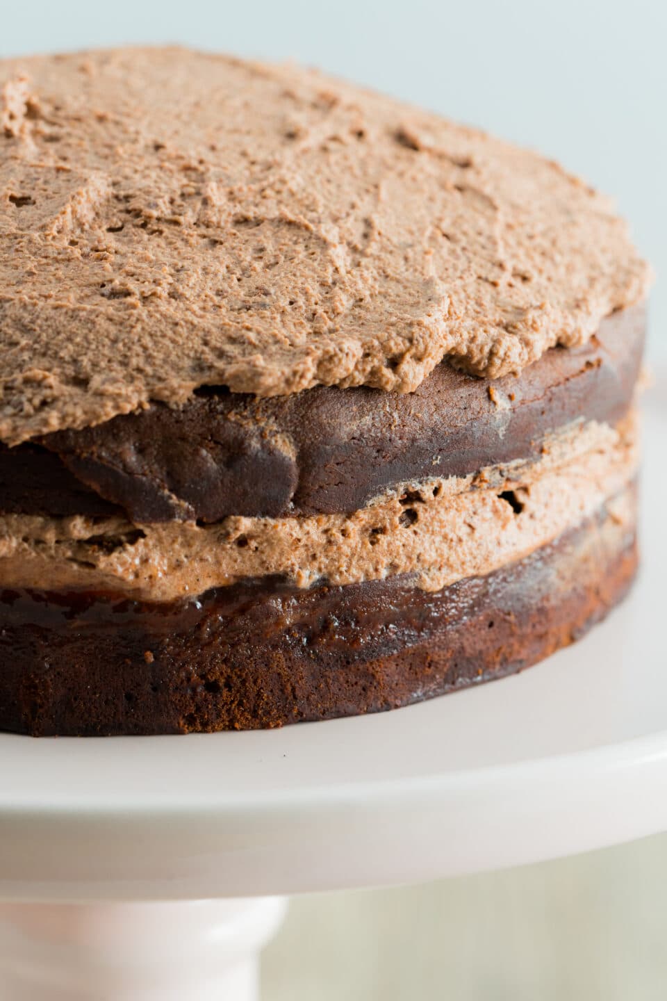 Chocolate Brownie Cake with Cream