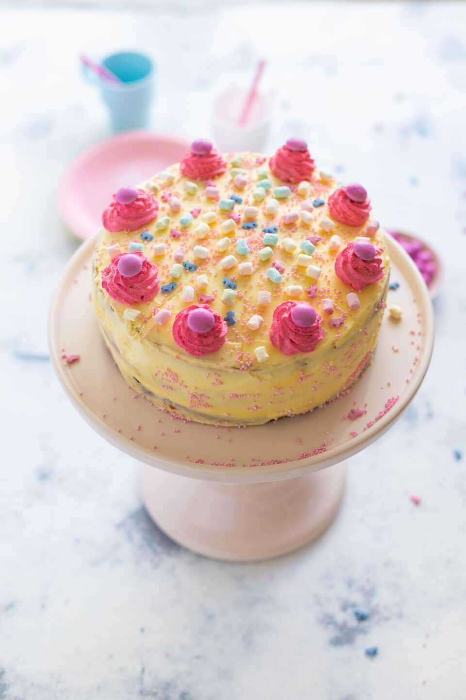 Easy Pink Birthday Cake Recipe