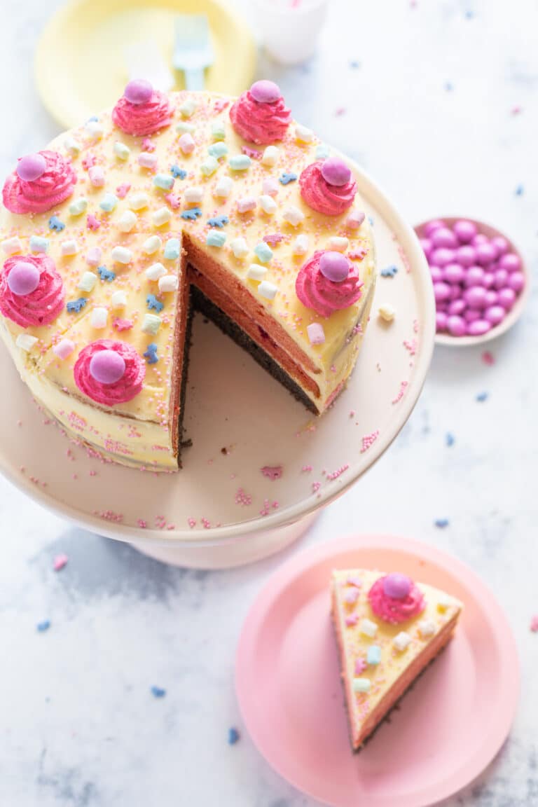 Easy Pink Birthday Cake without Fondant Baking for Happiness