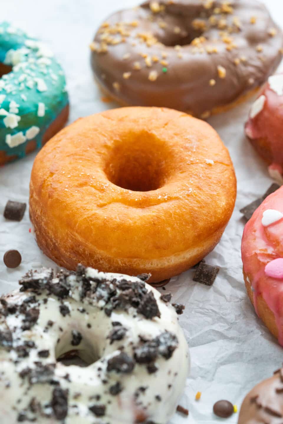 Yeast Donuts with Colorful Decoration