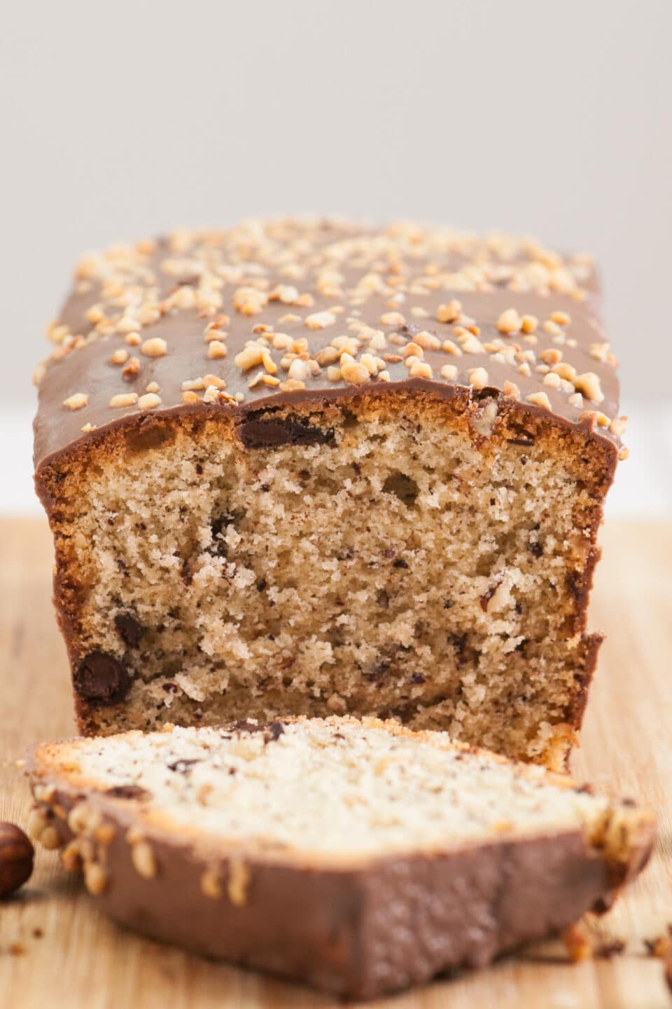 nut chocolate cake with cake batter