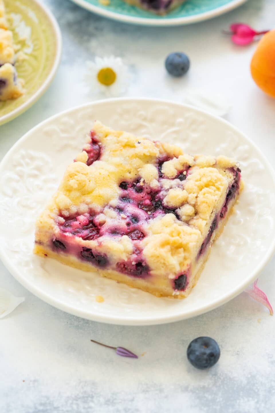 cake with colorful fruits