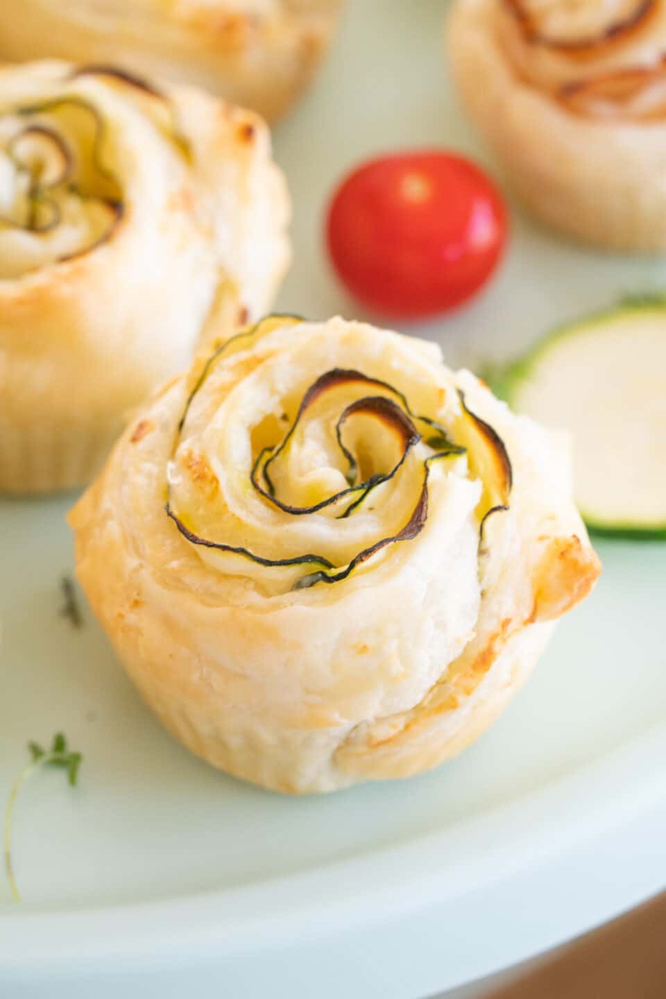 savory puf pastry roses