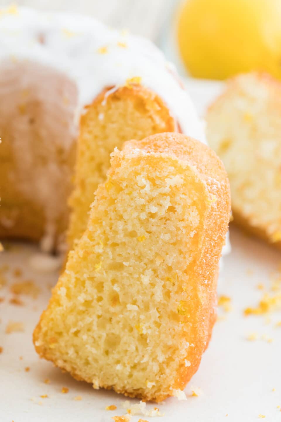 bundt cake with lemon zest