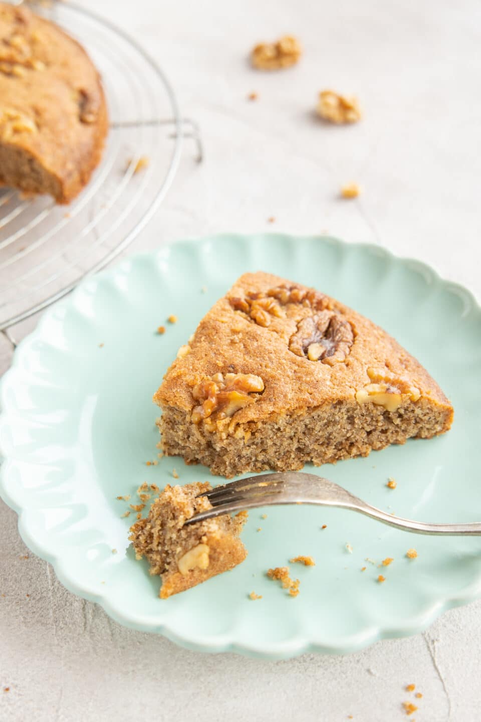 nut cake with walnuts