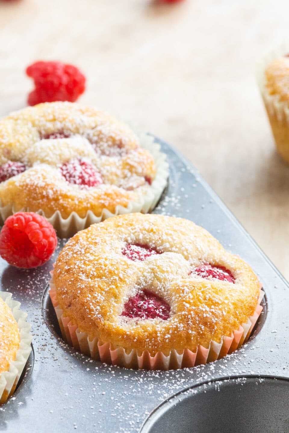 Raspberry Muffin Recipe with Fresh Fruits
