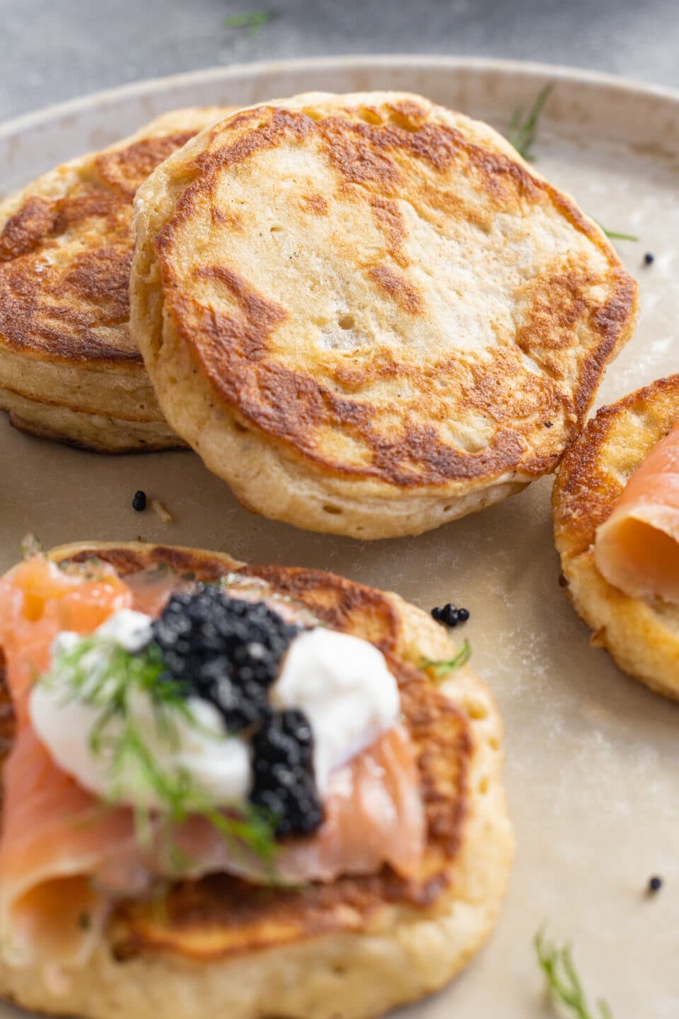 blinis with buckwheat