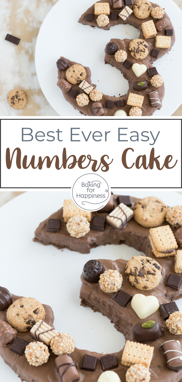 Fancy a quick and easy numbers cake for birthdays? This numbers cake without a special baking pan is a delicious eyecatcher.