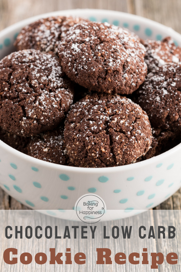 Easy recipe for sugarfree and low-fat low carb chocolate cookies that don't taste like giving up at all. This recipe will convince everyone!