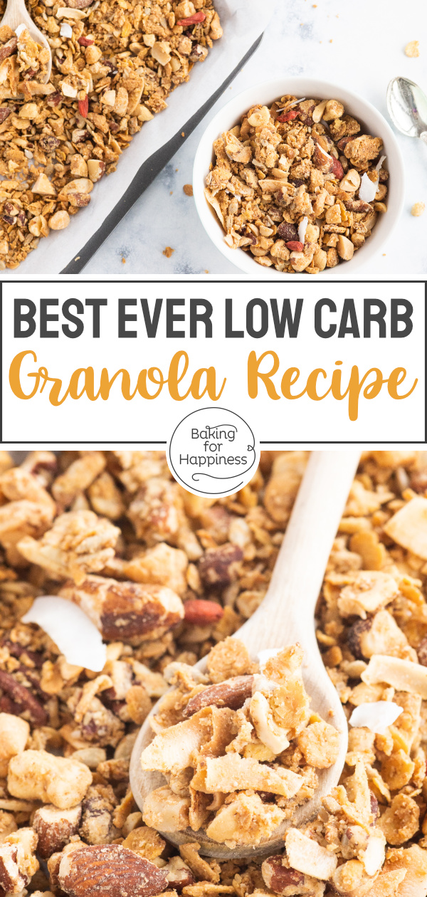 Ingenious crunchy low carb granola without sugar and gluten - easy to bake, low in carbohydrates and incredibly delicious!