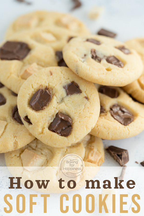 Super delicious, easy chewy chocolate chip cookies. without egg. This classic and delicious recipe is better than the recipes of Subway & Co!