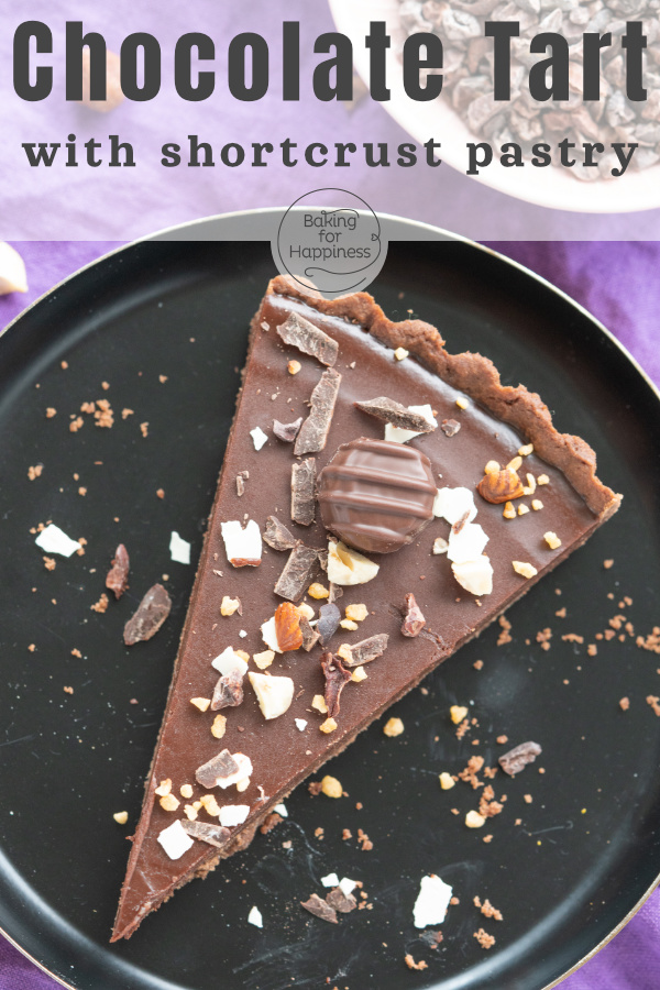 Heavenly chocolate tart with shortcrust pastry and dark ganache. With this easy recipe, you create the perfect tarte au chocolat!