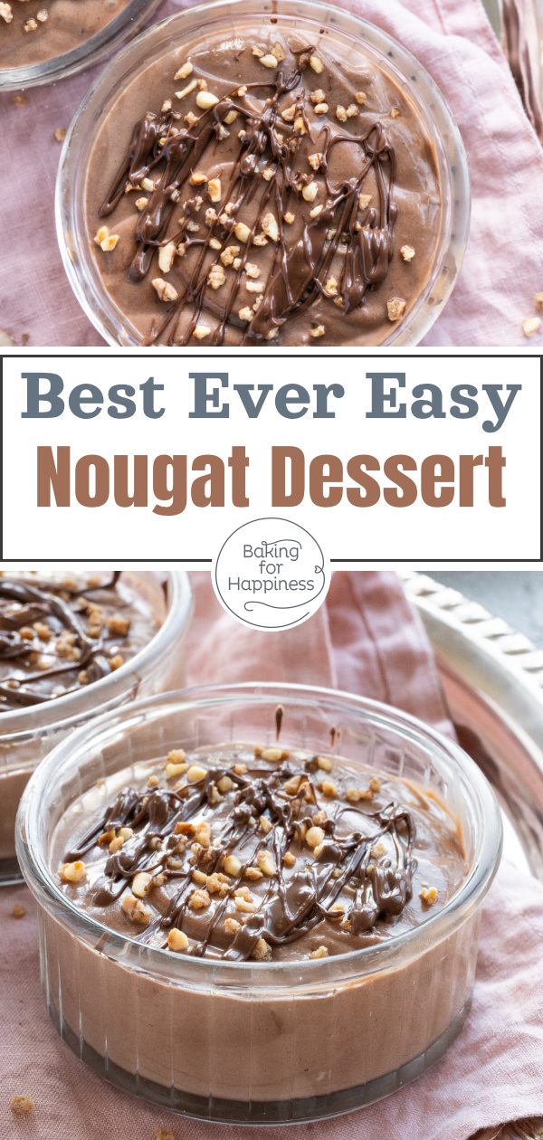 This easy nougat dessert is perfect if you don't have much time. 10 minutes, 3 ingredients, ready, delicious!
