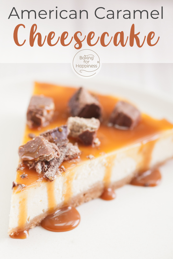 Fancy a creamy caramel cheesecake? This great American cheesecake with great base and topping tastes simply heavenly!