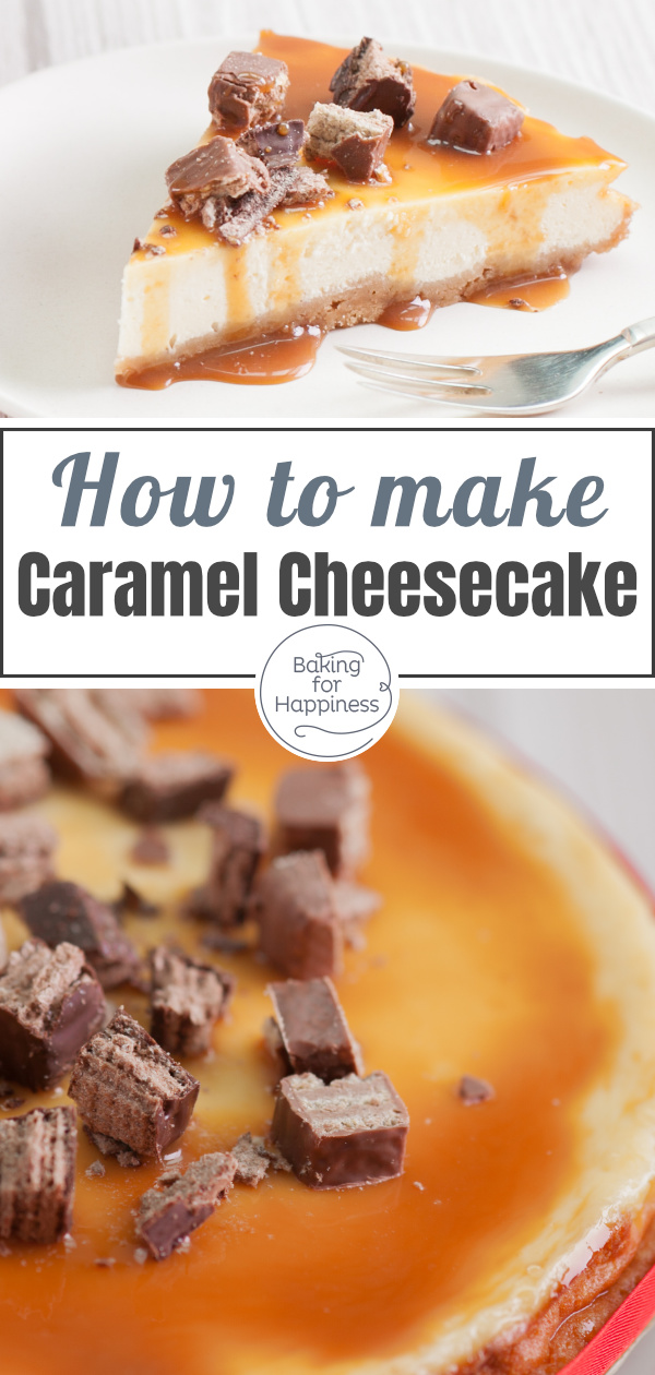 Fancy a creamy caramel cheesecake? This great American cheesecake with great base and topping tastes simply heavenly!